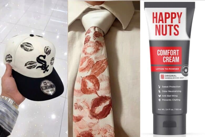 creative gifts for him boyfriend DIY gift ideas custom hat kiss tie happy nuts comfort cream