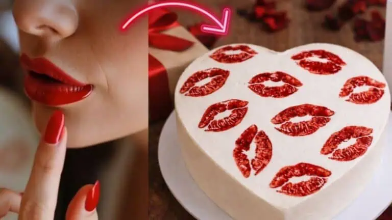 Easy Kiss Mark Cake Diy Valentine’s Day Gift For Him