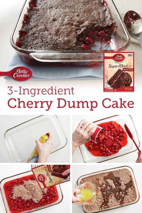 3 Ingredient Chocolate Cherry Dump Cake