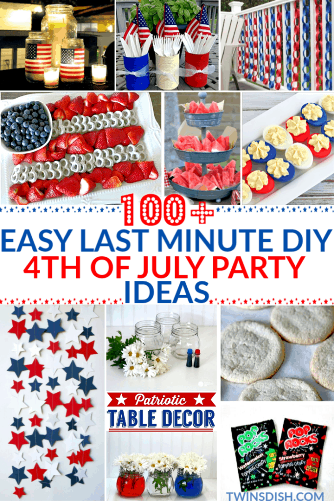 Easy DIY Fourth of July Party ideas food, crafts, and decor