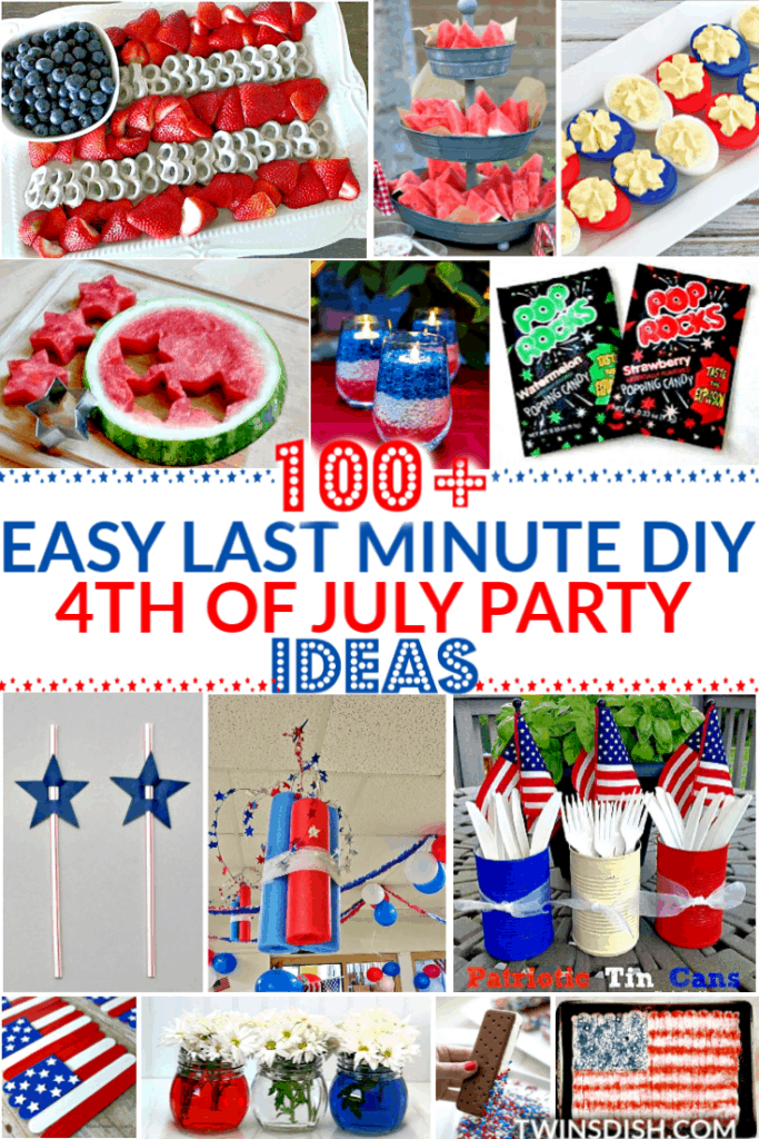 Easy DIY Fourth of July Party ideas food, crafts, and decor