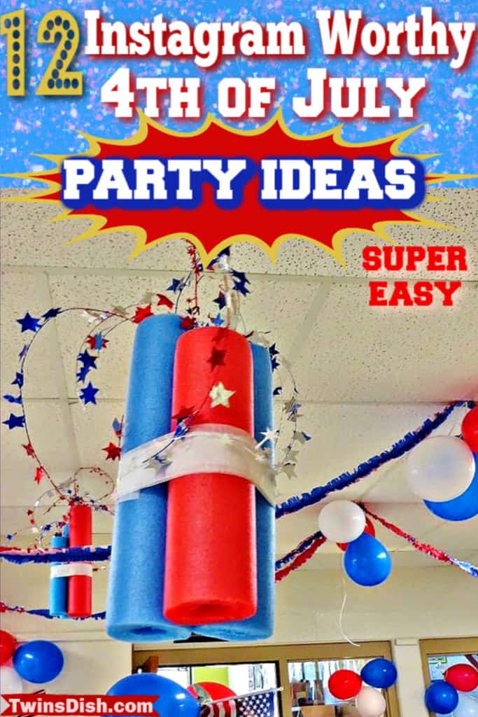 Super easy DIY 4th of July party ideas, for food and decorations. #4thofJulyParty #DIY