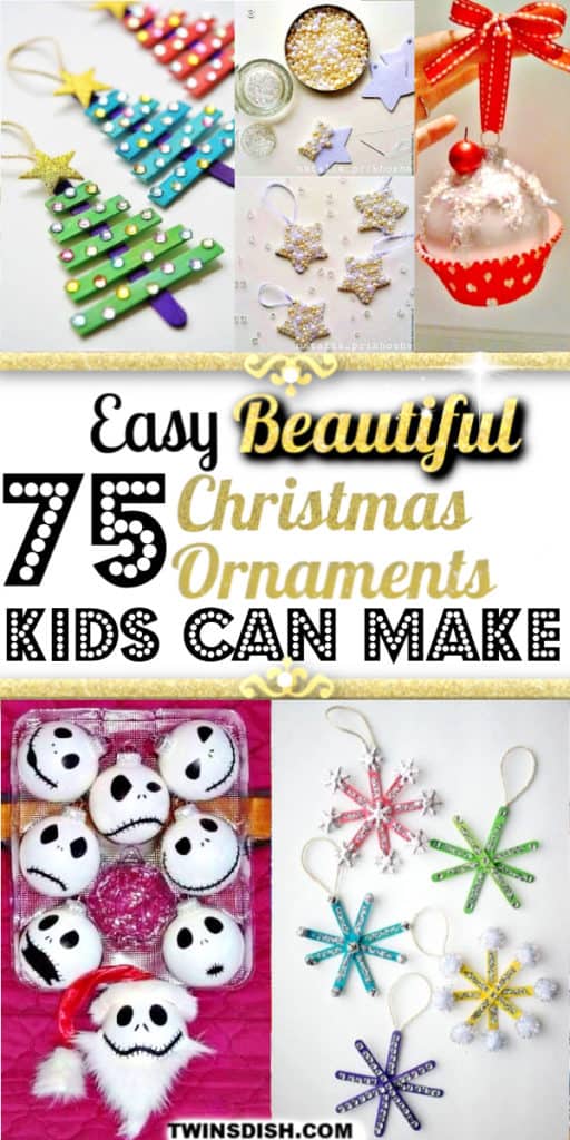 Easy DIY Christmas Ornaments. Simple yet beautiful dollar store craft ideas anyone can make even kids. #Christmas #Kidcrafts