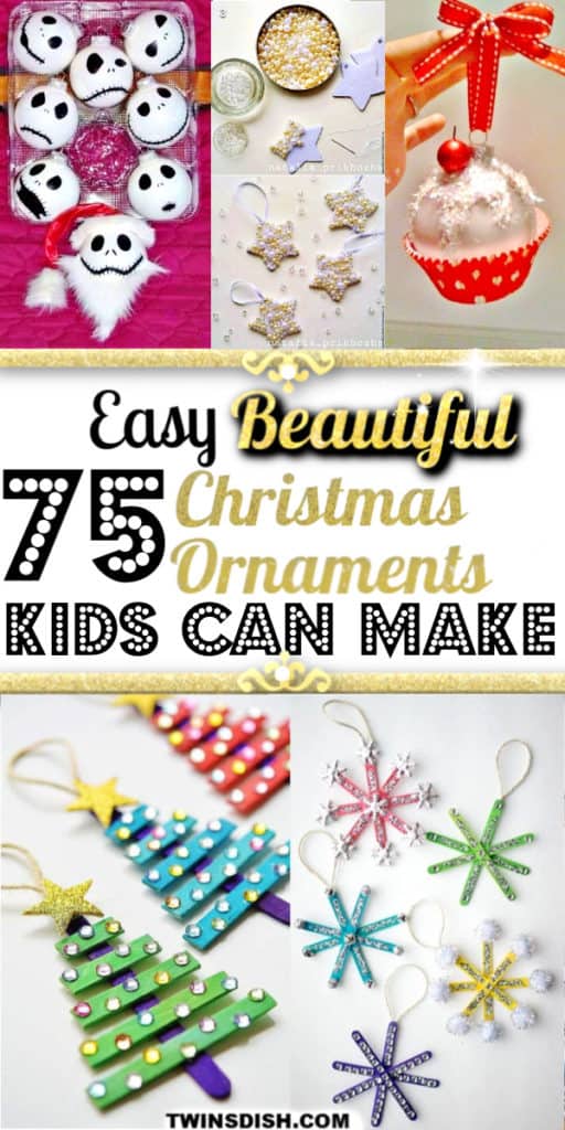 Easy DIY Christmas Ornaments. Simple yet beautiful dollar store craft ideas anyone can make even kids. #Christmas #Kidcrafts