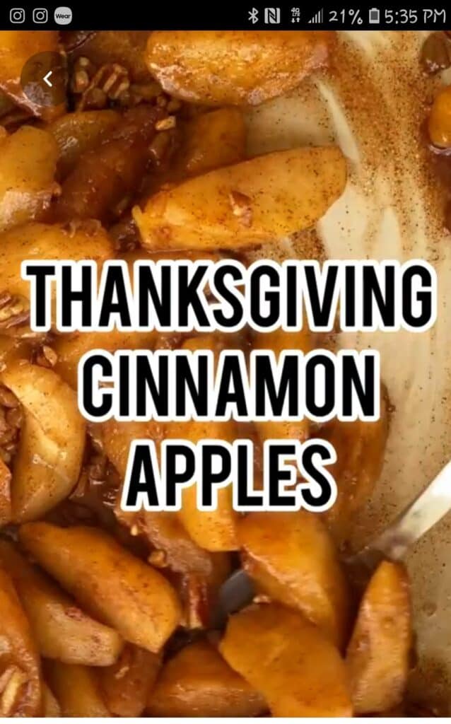 Thanksgiving Cinnamon Apple Side Dish