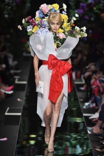 Easy DIY Bouquet Halloween Costume on the runway of Fashion Week