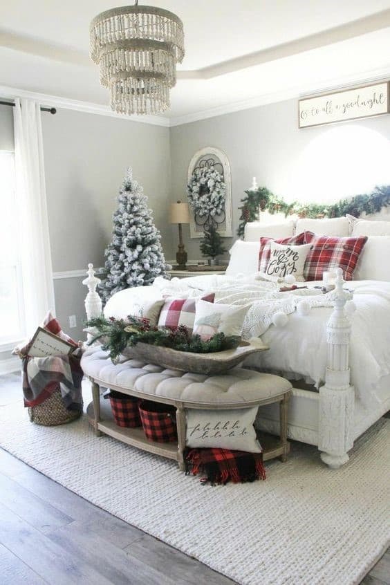 Buffalo Check Farmhouse Glam Christmas Decor