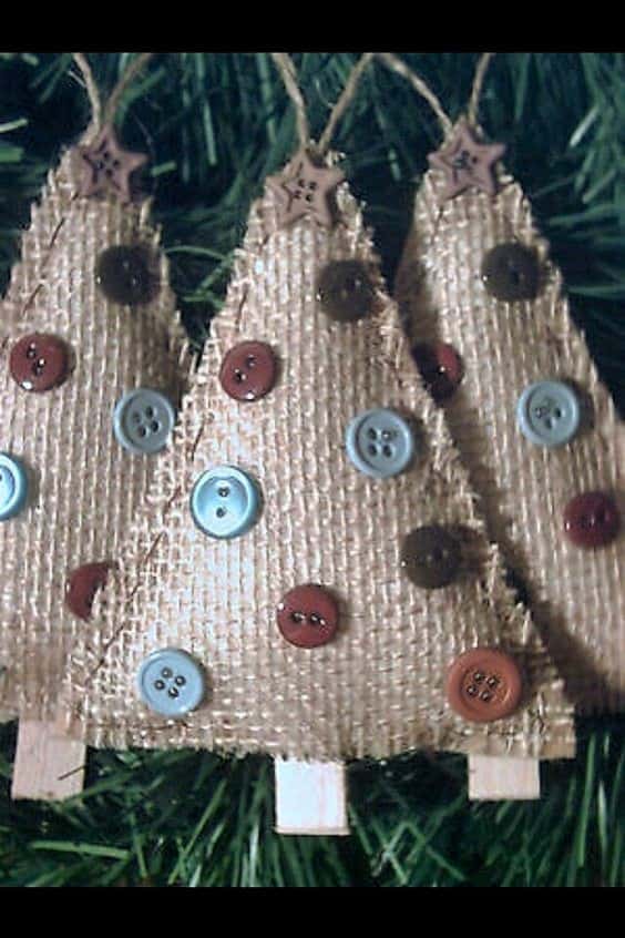 DIY Burlap Christmas Tree Ornament