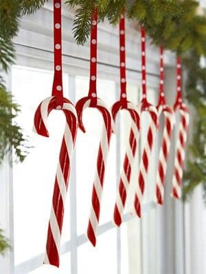 DIY Candy Cane Window Garland