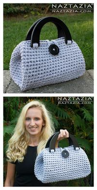 Easy DIY Crochet Handbag with FREE video tutorial and pattern. A cute, fashionable and trendy outfit idea for Spring, Summer or Fall and great gift idea. nd how to tutorial. The best free crotchet patterns and tutorials. Also a great gift idea.