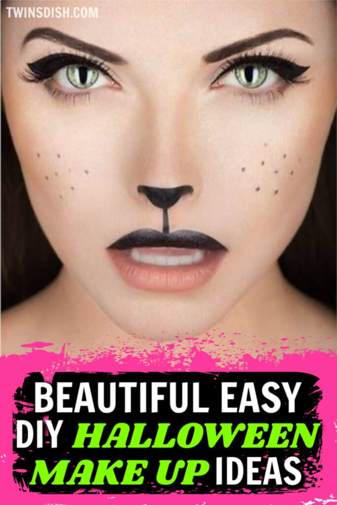 Easy DIY Halloween Make Up That Looks Professional, Vampire, Unicorn, Cat, Spider, Comic Book, and more