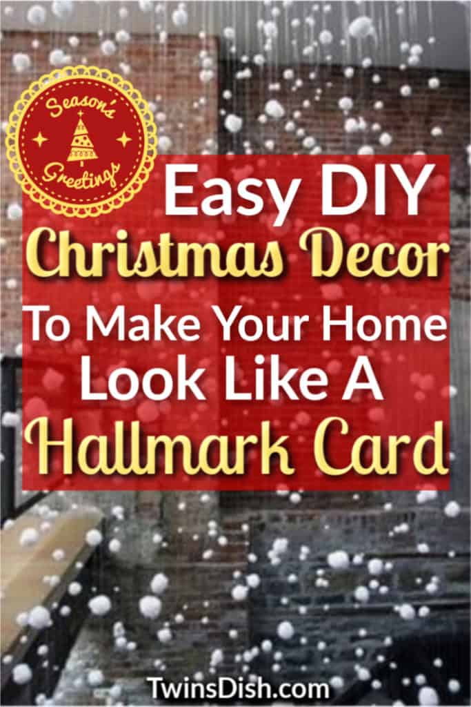 Easy DIY Christmas Decor ideas for the home and apartment. Includes elegant indoor, outdoor, mantel, livingroom, farmhouse, and kitchen ideas on a budget. Make a winter wonderland this Christmas at your home, work, classroom, office, or party with these simple decor ideas.