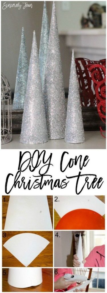 Easy DIY Christmas Cone Tree Decoration Craft Tutorial