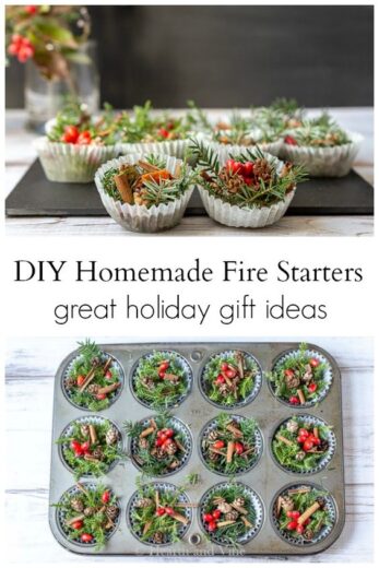 DIY Christmas Fire Starters