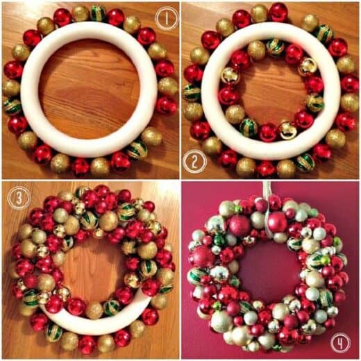 DIY Ornament Christmas wreath