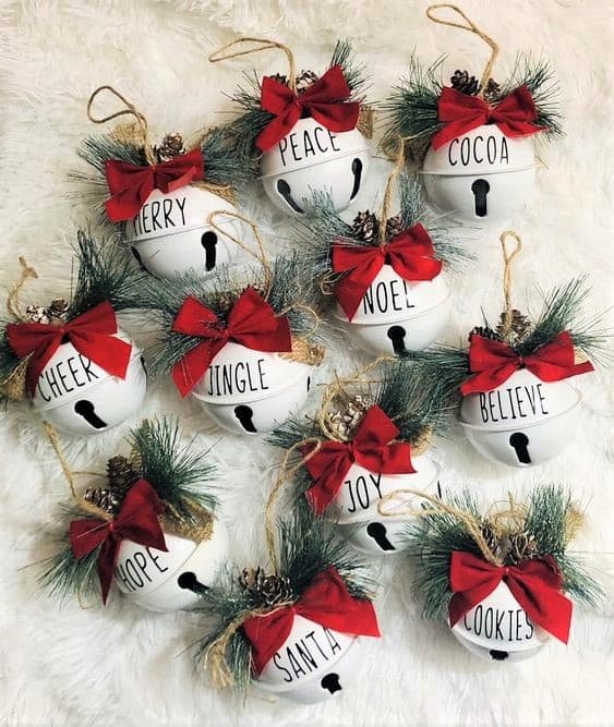 DIY Christmas Ornament written with Sharpie