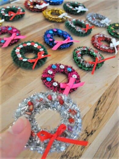 DIY Wreath Christmas Ornaments