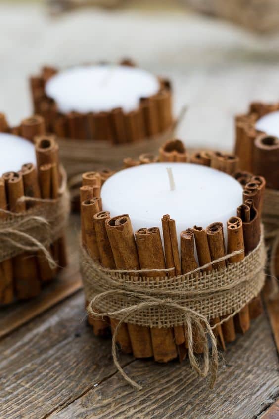 Cinnamon Stick Candles Craft