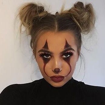 Easy Last Minute DIY Halloween Make Up, pretty, scary IT clown..