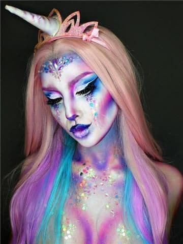 Colorful Unicorn Costume Make Up