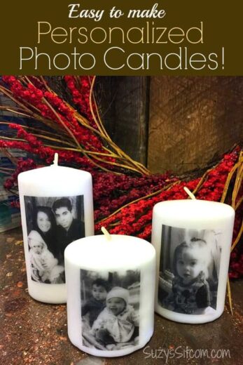 Easy DIY Graduation Party Photo Candle Centerpiece Decoration Idea