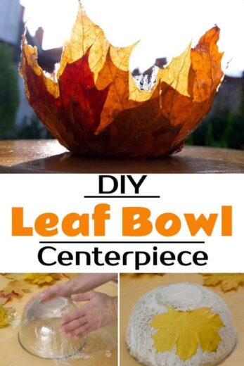 DIY Leaf Bowl Centerpieces