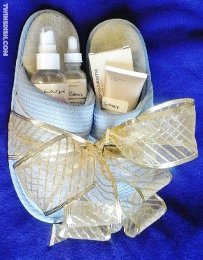 Spa Day Slippers Gift Basket Idea