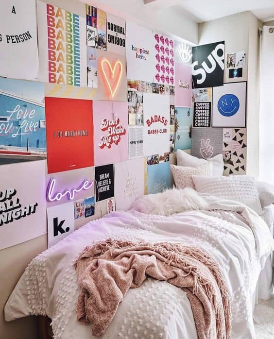 Cute Dorm Room Ideas for College . What Not to do to your dorm room including DIY decorations and organization tips and what to bring to your dorm.