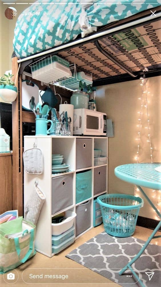 Loft bed. What not to do to your dorm. Dorm room ideas for college. #dormtips #dormideas #decor