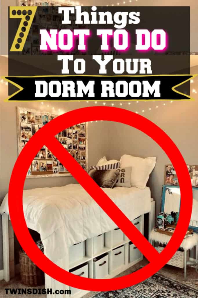 Dorm Room Ideas for College . What Not to do to your dorm room including DIY decorations and organization tips and what to bring to your dorm.