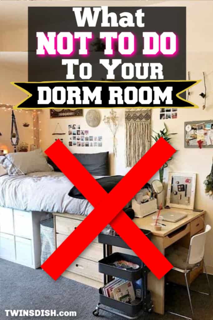 Dorm Room Ideas for College . What Not to do to your dorm room including DIY decorations and organization tips and what to bring to your dorm.