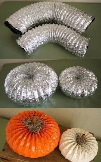 Dryer Vent Pumpkins Fall Craft