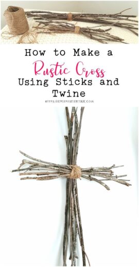 Rustic DIY Dollar Store Easter Cross Wreath 