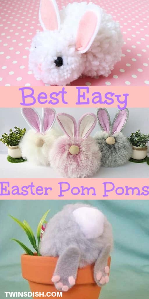 Best Easter Bunny Pom Pom craft Decorations for kids