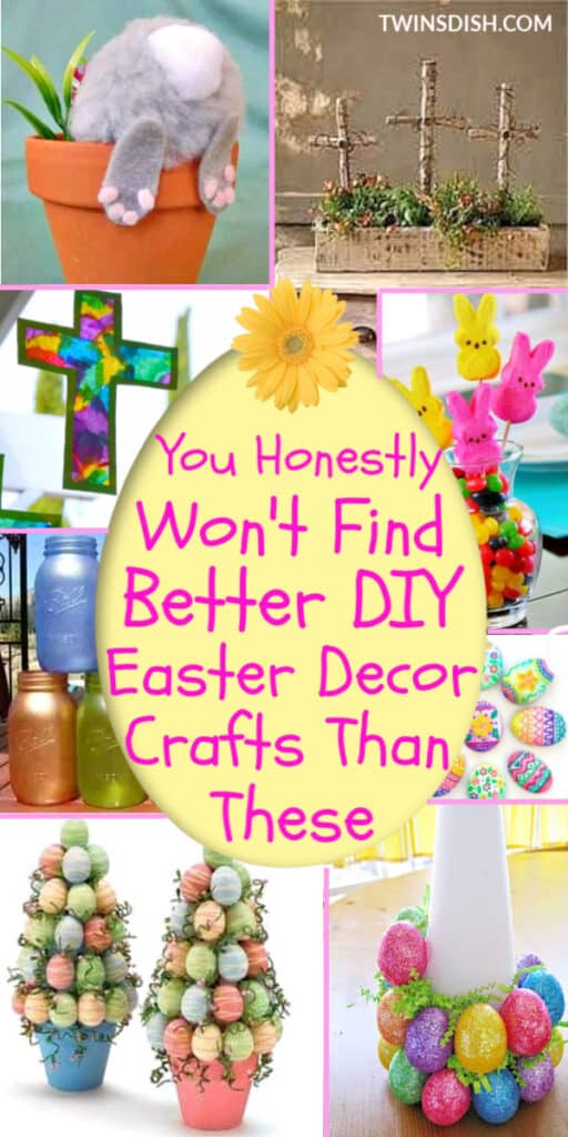 Elegant Dollar Store DIY Easter Decorations Ideas for the home, and outdoor. Includes Christian and Farmhouse crafts kids can make for the table and centerpieces. As well as basket and gift ideas #spring #Easter #Crafts #DollarStore #Decorations