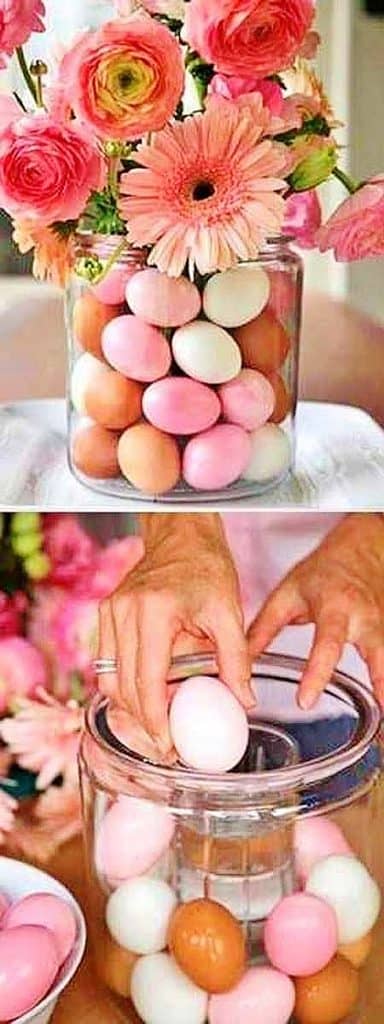 Easy DIY Easter egg vase craft idea. The Best Easy DIY Easter Decoration Ideas.