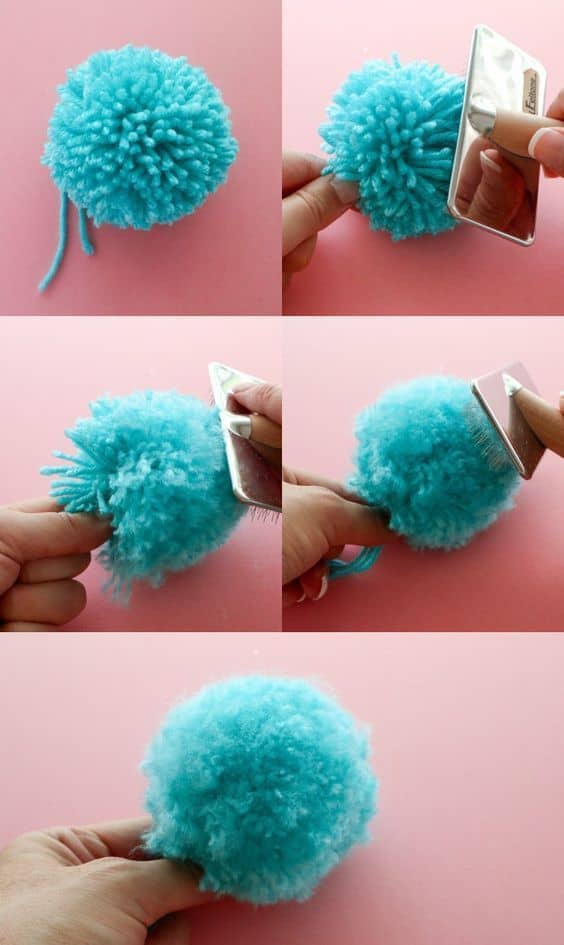 Easy DIY Pom Pom Hack to make super fluffy and soft Pom Pom Easter Bunnies. Great craft idea for kids. The Best Easy DIY Easter Decoration Ideas.