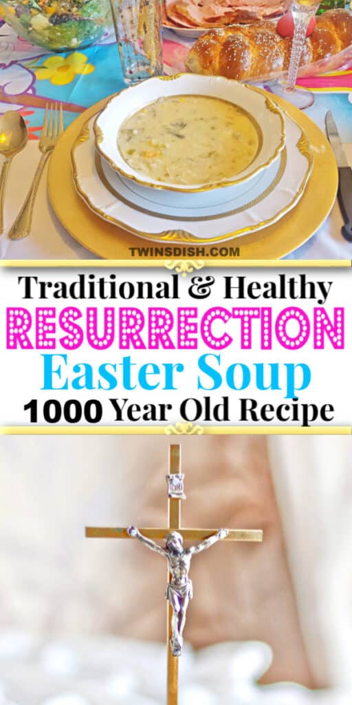 Best Traditional Christian Easter Dinner Soup Recipe symbolizing the resurrection of Jesus. #GreekEaster #MediterraneanDietRecipes #ChickenRecipes #Christian