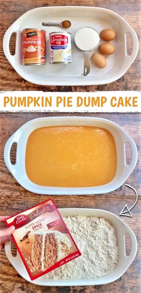 Easy Pumpkin Pie Dump Cake Fall Thanksgiving Dessert Recipe