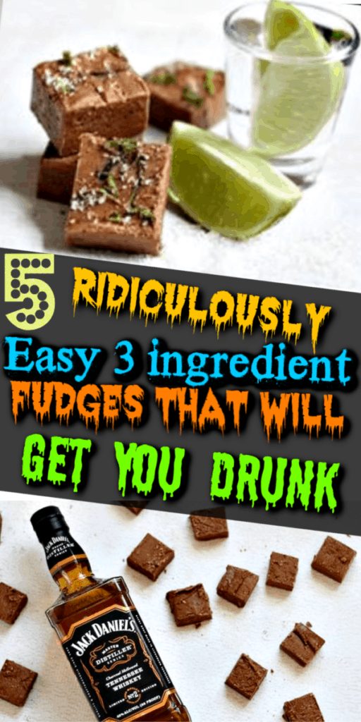 Perfect for the Holidays! Quick, Easy, 3 ingredient fudge recipes that will get you drunk. Strong but delicious. Perfect for Christmas parties, Christmas treats, DIY Christmas gifts, Christmas appetizers, New Years Eve appetizers, New years Eve treats, and even Birthdays