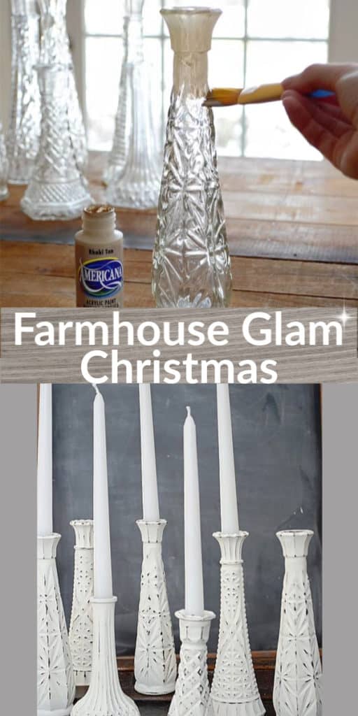 Super Easy DIY Rustic Farmhouse Glam Christmas Crafts and Home Decor Ideas That Look Store Bought. Budget Farmhouse Christmas tree idea and Rustic Christmas decorations or gift idea