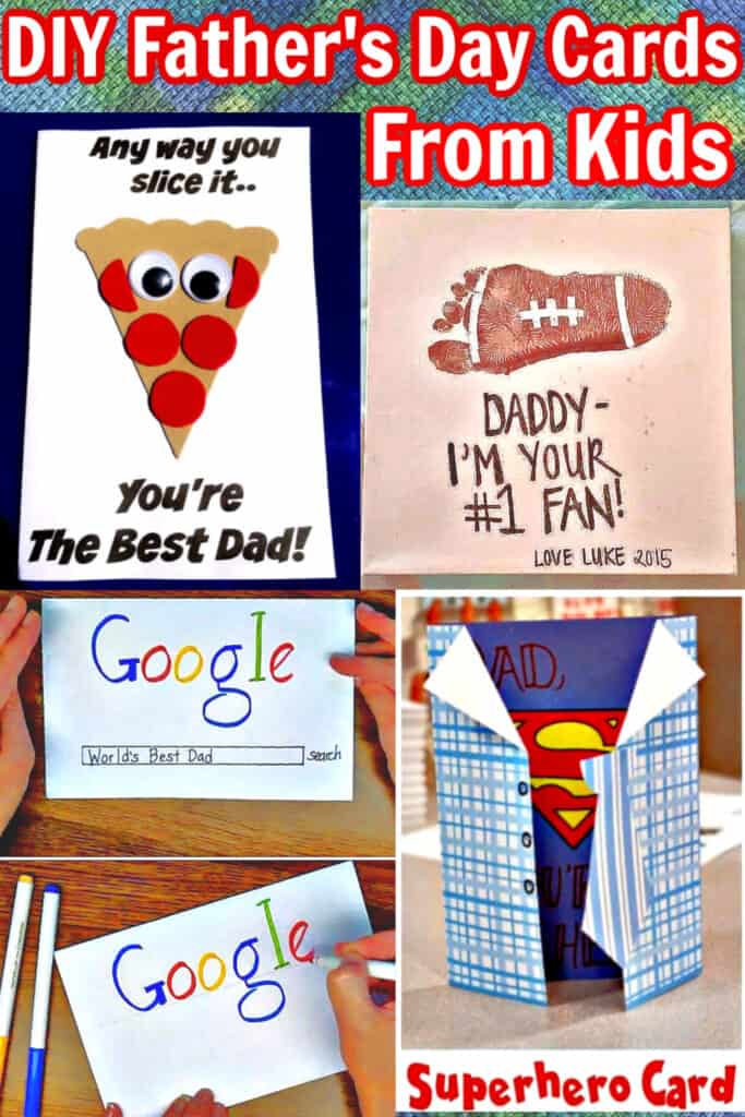 Easy Unique DIY Fathers Day card crafts from kids