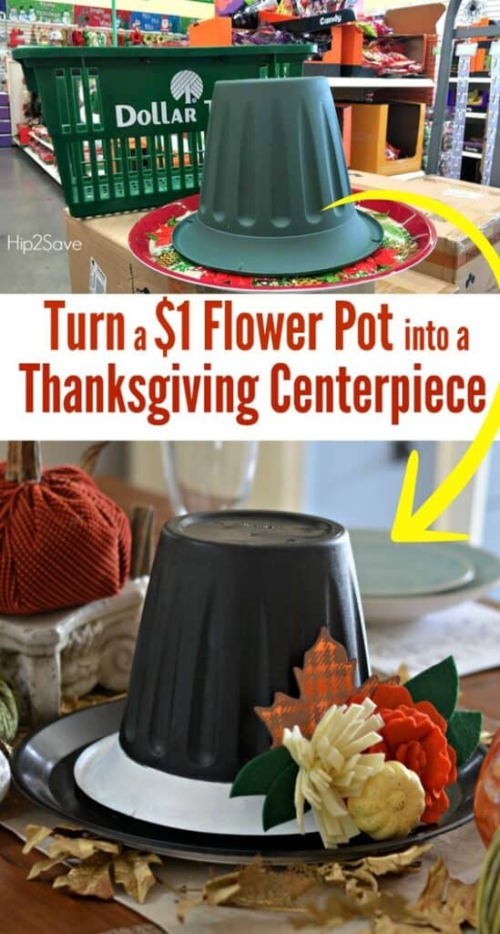 Dollar Store Pilgrim Hat Thanksgiving Decoration