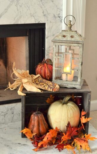 Wood Crates and Pumpkin Fall Decor