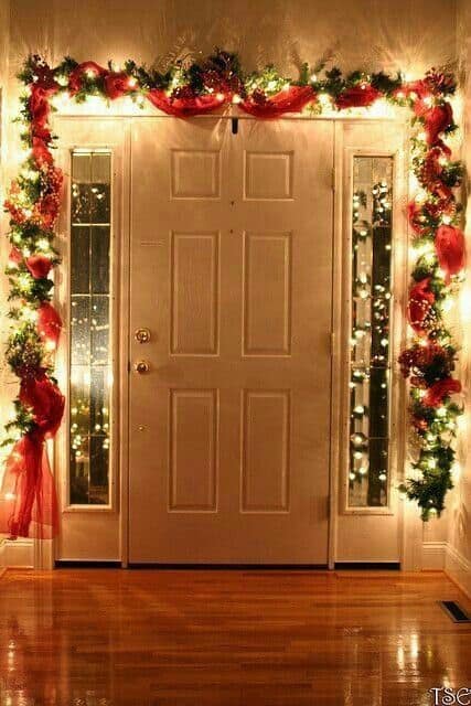 Easy Christmas Decoration Ideas Garland Doors