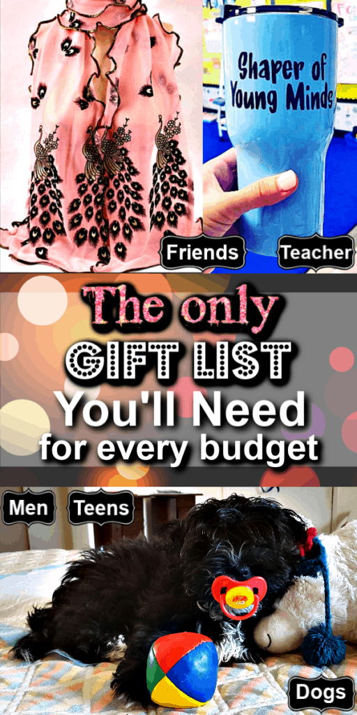 The Ultimate List of Gift Ideas For Every Budget They'll Love and Use Forever / Teachers gifts / Boyfriend Gifts / Christmas Gifts / Budget / DIY Gifts / Men / Friends / Co workers / Neighbors / Kids / Health Conscious / Beauty Lover / College Students / Father / Mother / Anniversary / Grandparents / Pets / Dogs / Cheap Gifts