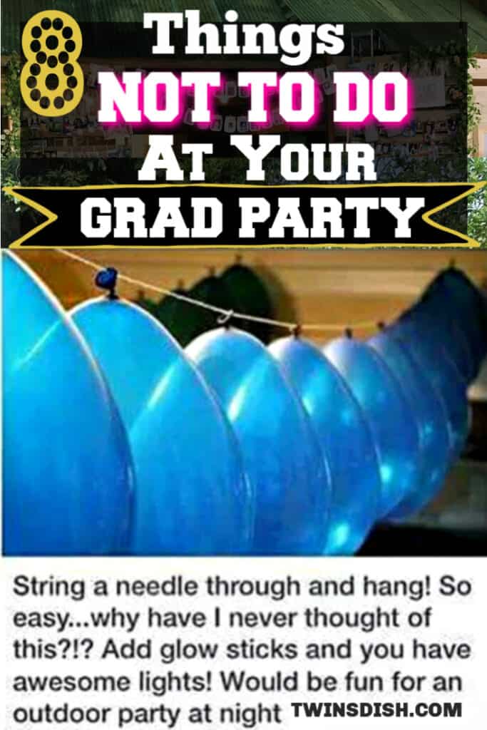 Graduation party ideas for high school and college, boys and girls. Tips and DIY for food, snacks, decorations, pictures, entertainment, and cap decorations on a budget.