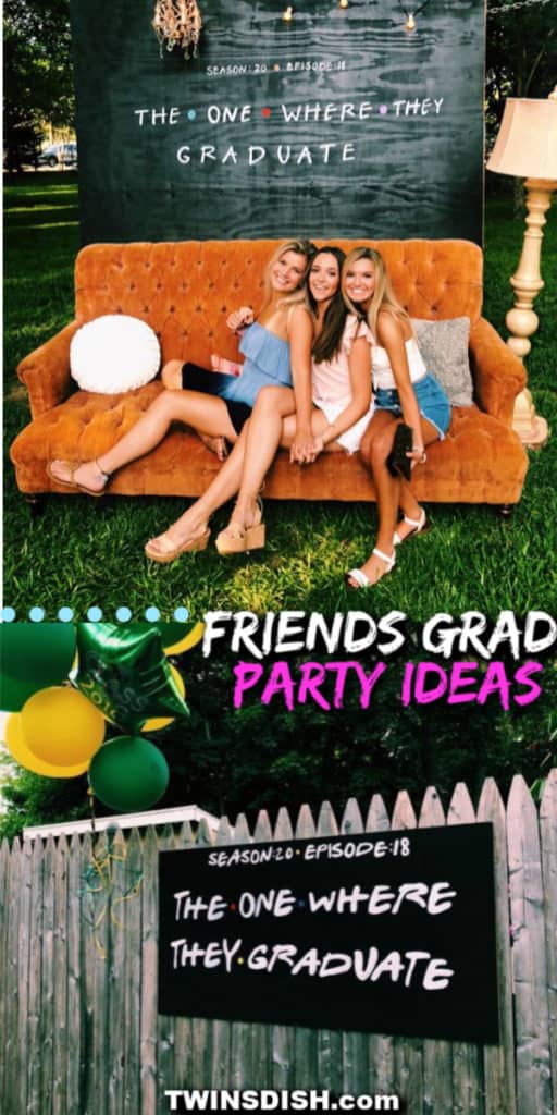 Friends tv show photo party backdrop Graduation Party ideas. Easy DIY Graduation Party Decoration Ideas for any budget indoor and outdoor.