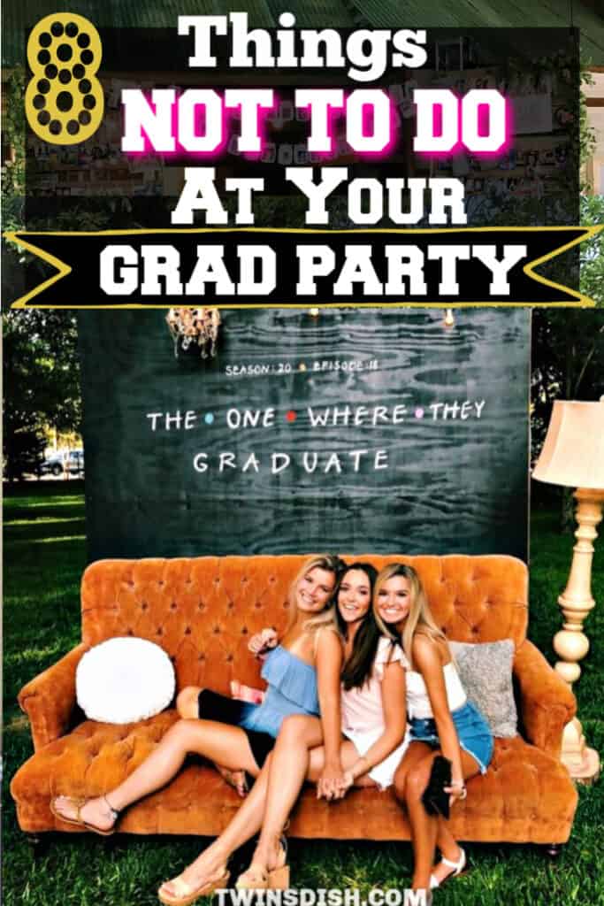 Graduation party ideas for high school and college, boys and girls. Tips and DIY for food, snacks, theme decorations, pictures, entertainment, and cap decorations on a budget.