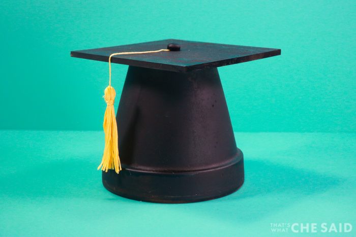 Graduation Party Centerpieces Clay pot cap